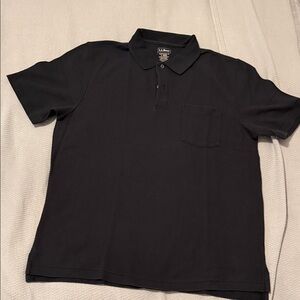 L.L. Bean Men's Black Polo with Chest Pocket